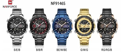 ساعت مچی اورجینال ناوی فورس کد رفرنس NF9146
